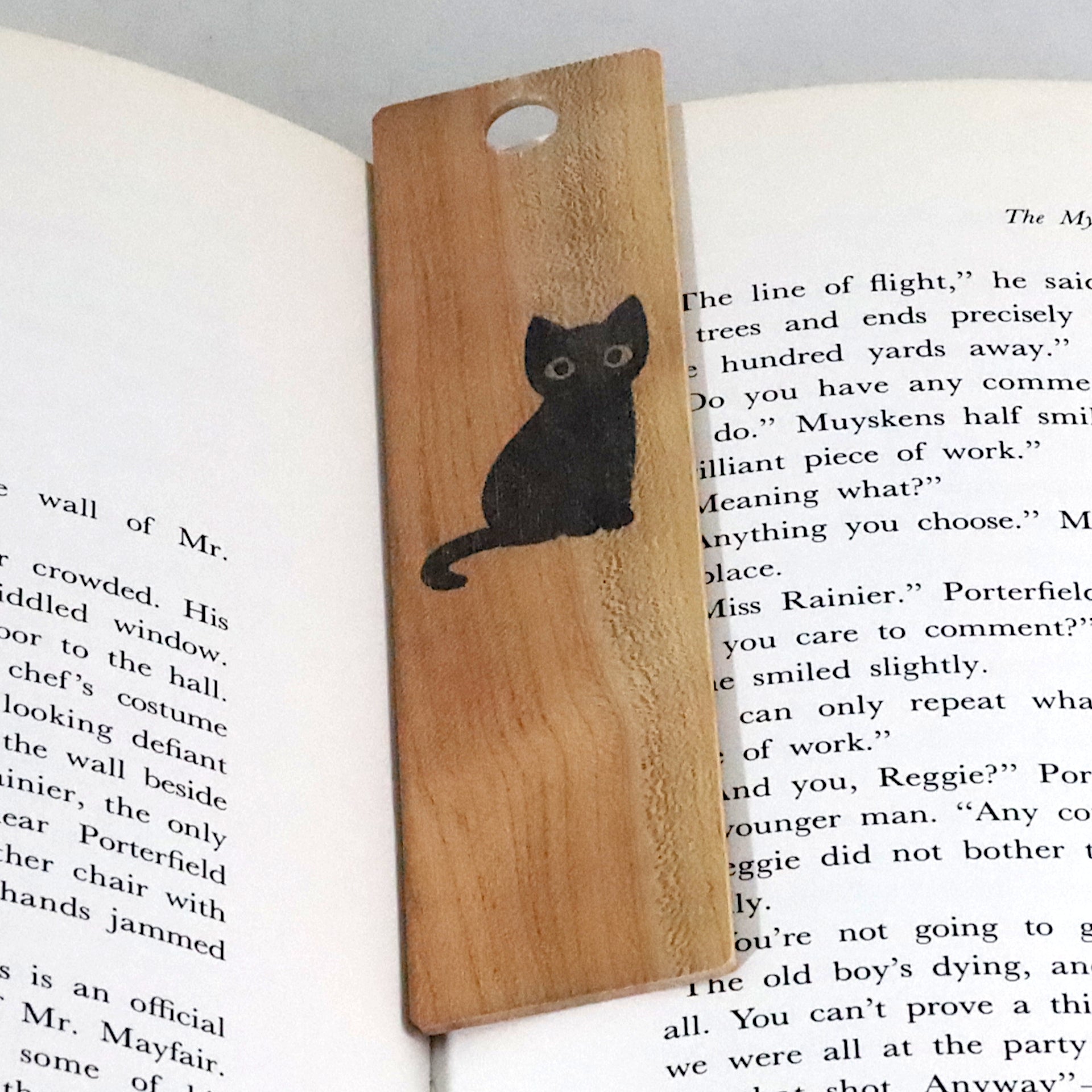 Cat Wooden Bookmarks, Black Cat D20, Books, Cats, and Coffee, Attackitty, Big-Eyed Cat - Dragon Armor Games