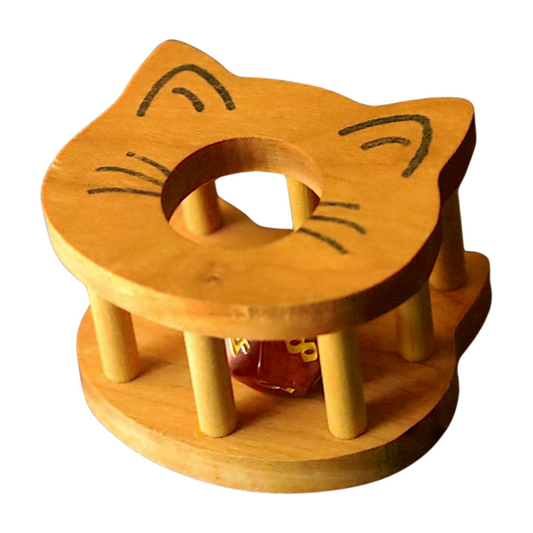 Cute Cat Dice Jail, Kitty Dice Cage, TTRPG DnD Player Gift for Her, Gaming Stocking Stuffer, Wooden Board Game Upgrade, Time Out Dice Prison - Dragon Armor Games