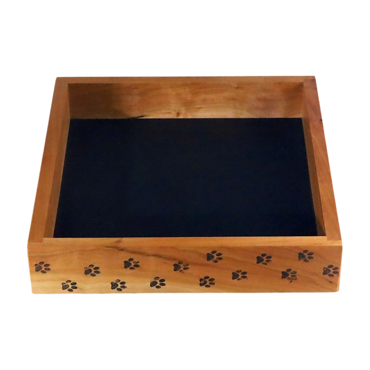 large cute cat paw wood dice tray for TTRPG, Bunco, Yahtzee Dice Games, DnD dice rolling tray with kitty paw prints goth gift for gamer girl - Dragon Armor Games