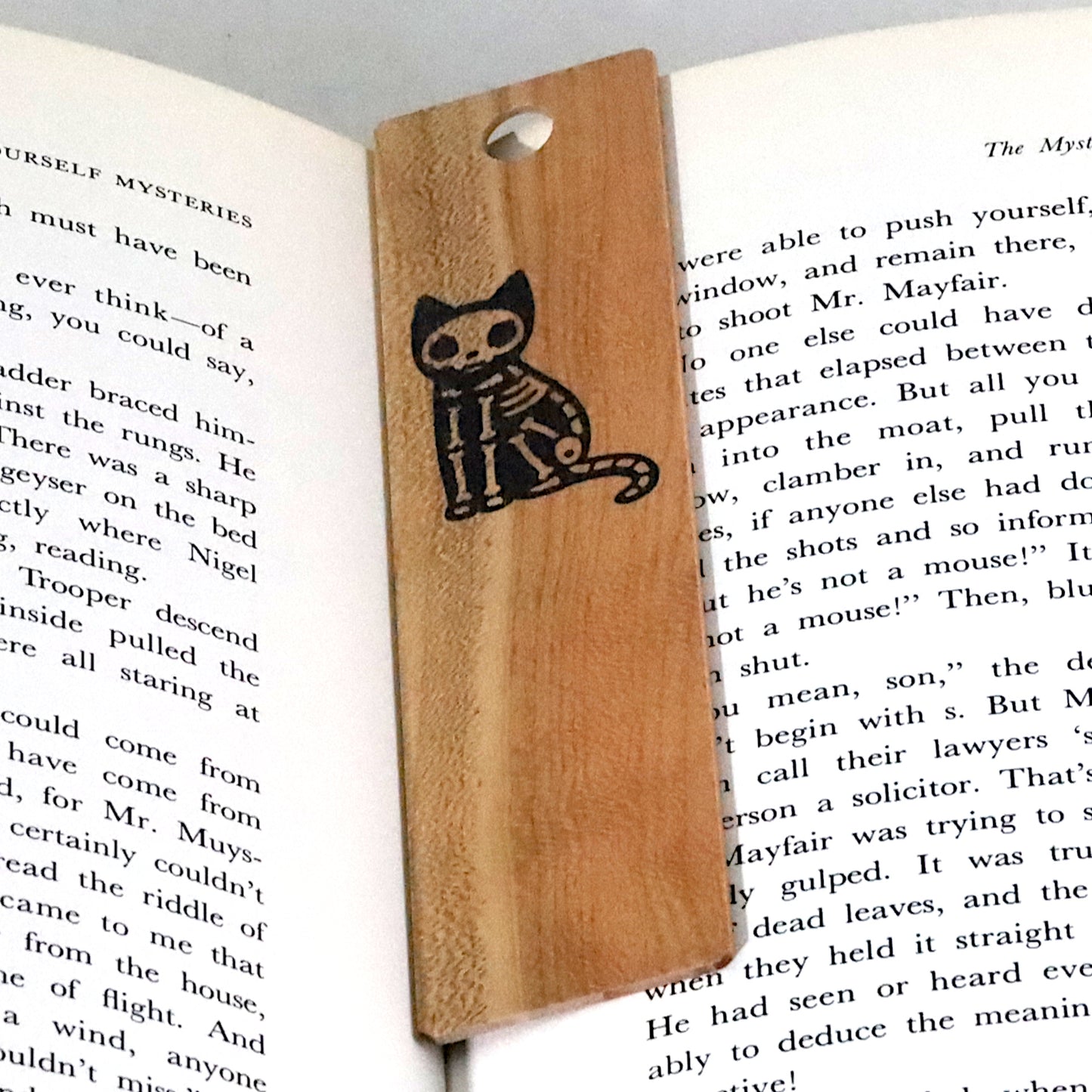 Cat Wooden Bookmarks, Black Cat D20, Books, Cats, and Coffee, Attackitty, Big-Eyed Cat - Dragon Armor Games