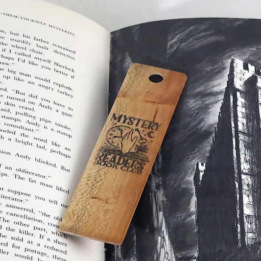 Book Club Wooden Bookmarks, horror readers, romance, mystery, fantasy, sci fi, late night book club - Dragon Armor Games