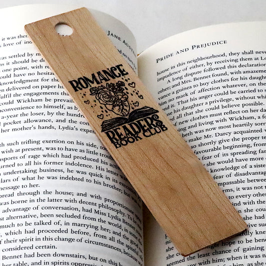 Book Club Wooden Bookmarks, horror readers, romance, mystery, fantasy, sci fi, late night book club - Dragon Armor Games