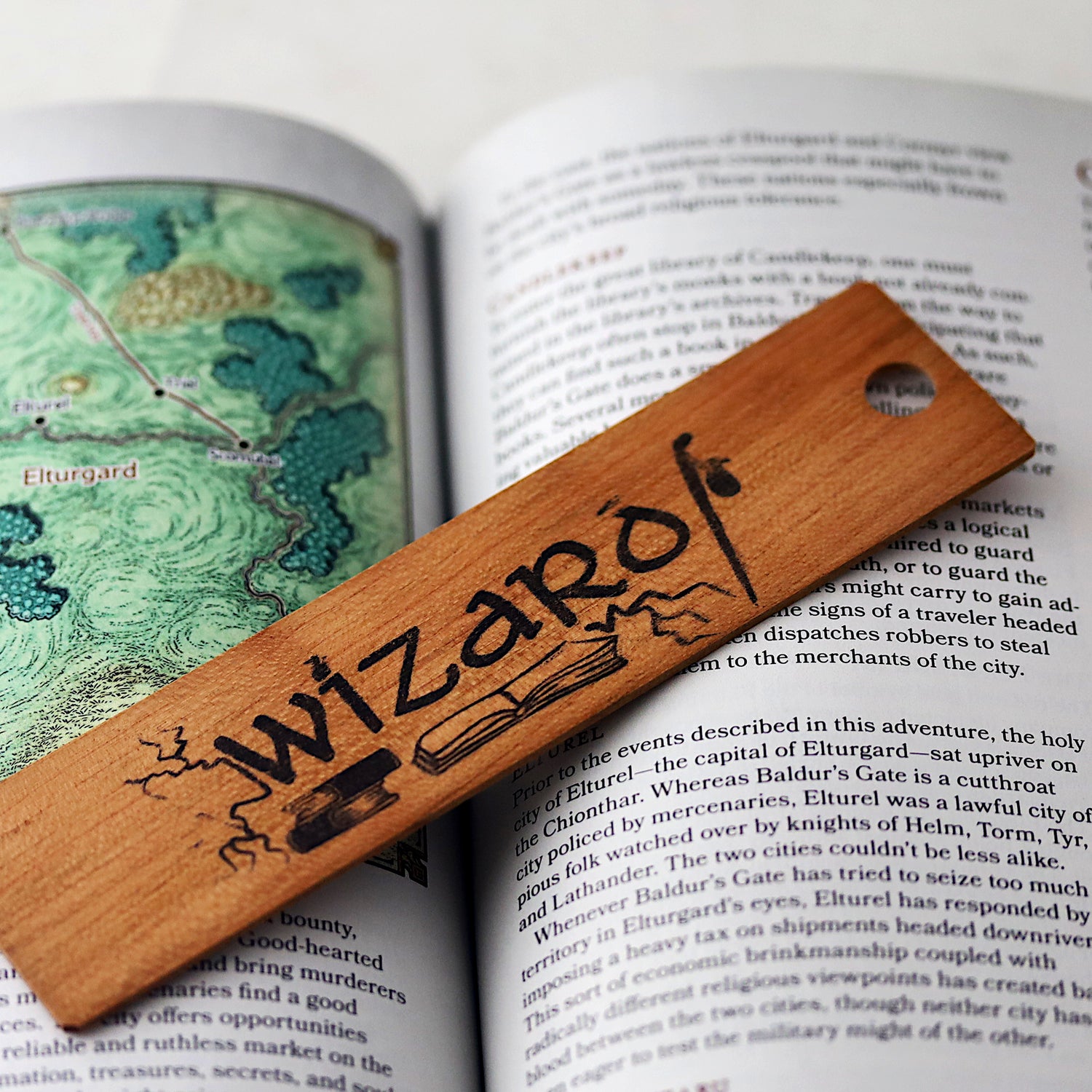 DnD Class Wooden Bookmark: Barbarian, Bard, Cleric, Druid, Fighter, Monk, Paladin, Ranger, Rogue, Sorcerer, Warlock, Wizard - Dragon Armor Games